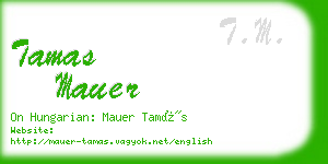 tamas mauer business card